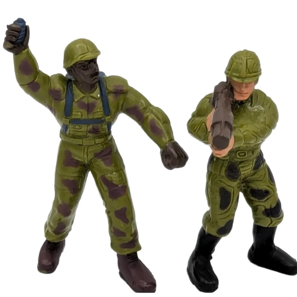 Vintage Mattel Guts G.U.T.S. soldier figure toy‎ 1986 army us Lot Of 2